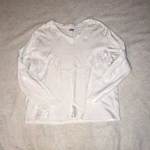 Long sleeve white tee shirt